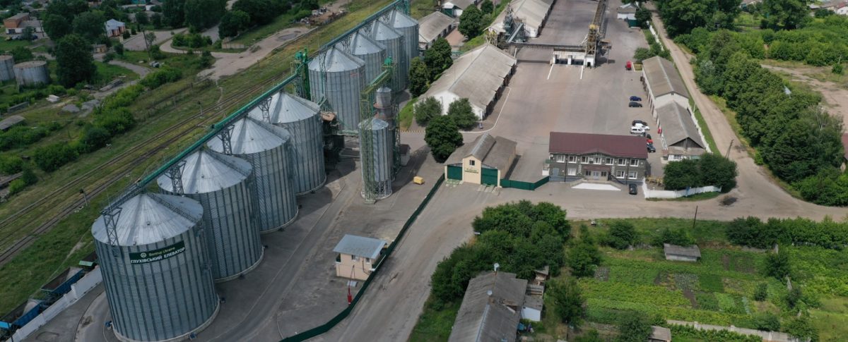 Luchtfoto van de Oekraïense boerderij Bontrup