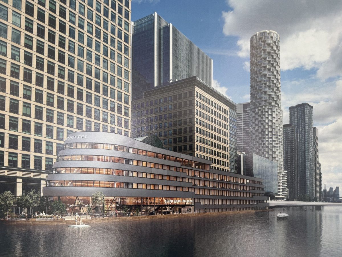 3D-weergave van het Good Hotel in Londen